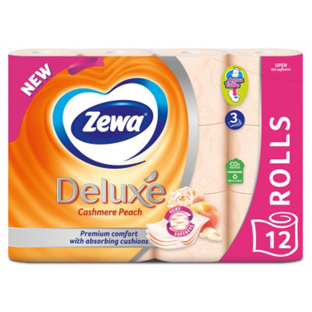 Туалетний папір Zewa Deluxe Персик (персиковий) 12